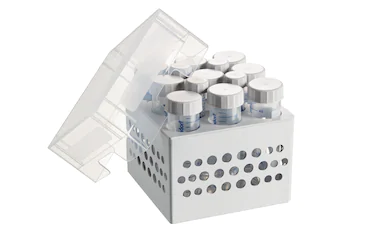 艾本德儲存盒 3 × 3, 可放置 9  個 50  mL 試管和 4  個 15  mL 試管，2  件，高 127  mm，5  英寸，聚丙烯材料，可耐受最低 -86  °C，高溫高壓滅菌，帶蓋子